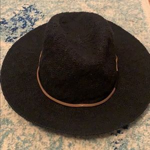 Trendy black and brown hat